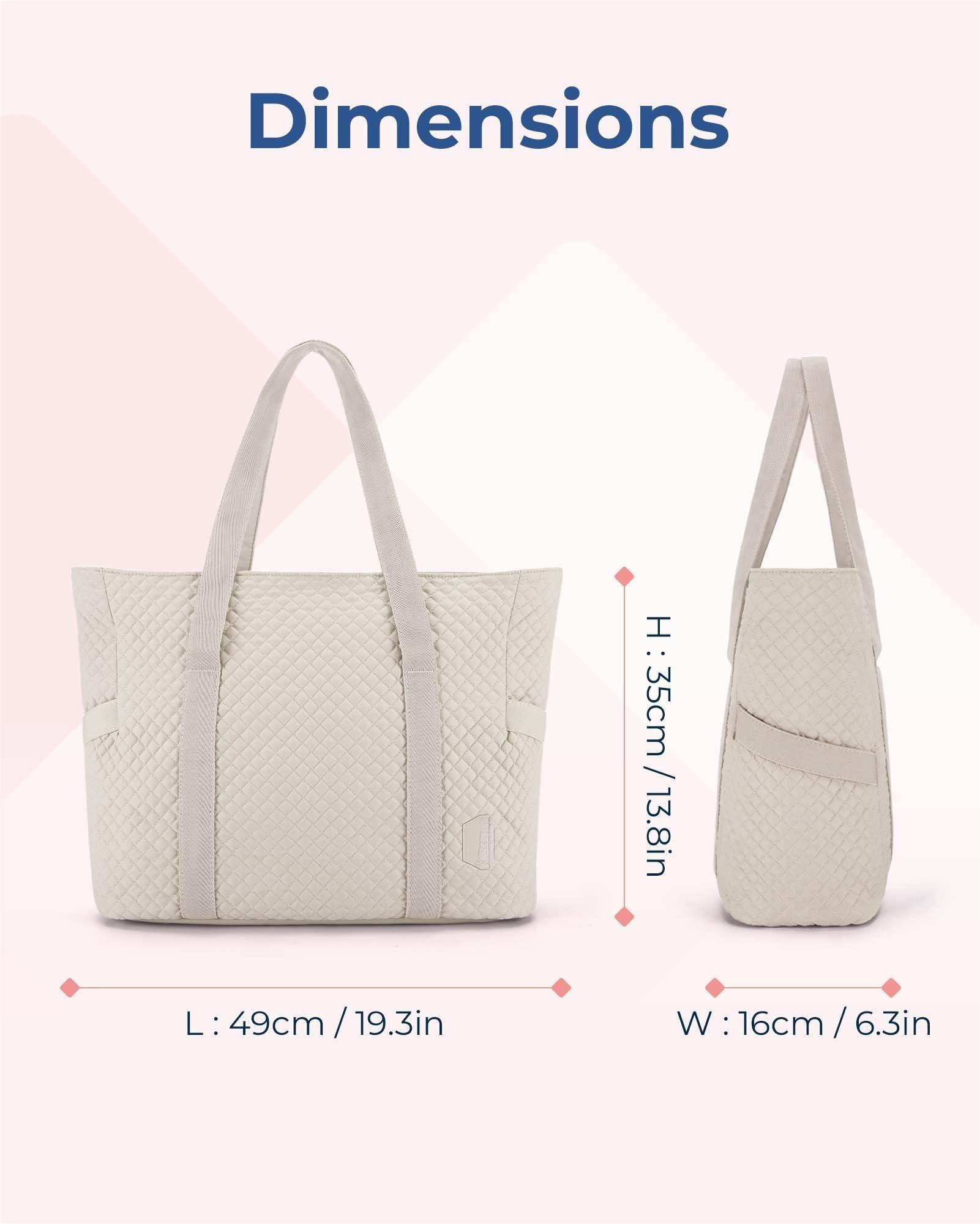 Miseleyio Large Tote Bag For Women, Travel Shoulder Bag Top Handle Handbag with Yoga Mat Buckle for Gym, Work, Travel