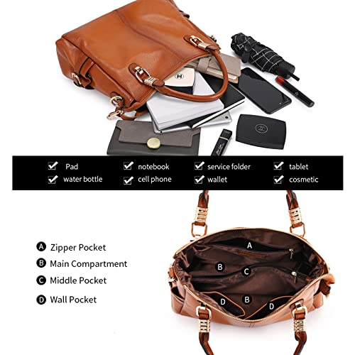 Soft Women Genuine Leather Purses and Handbags Satchel Tote Shoulder Bag